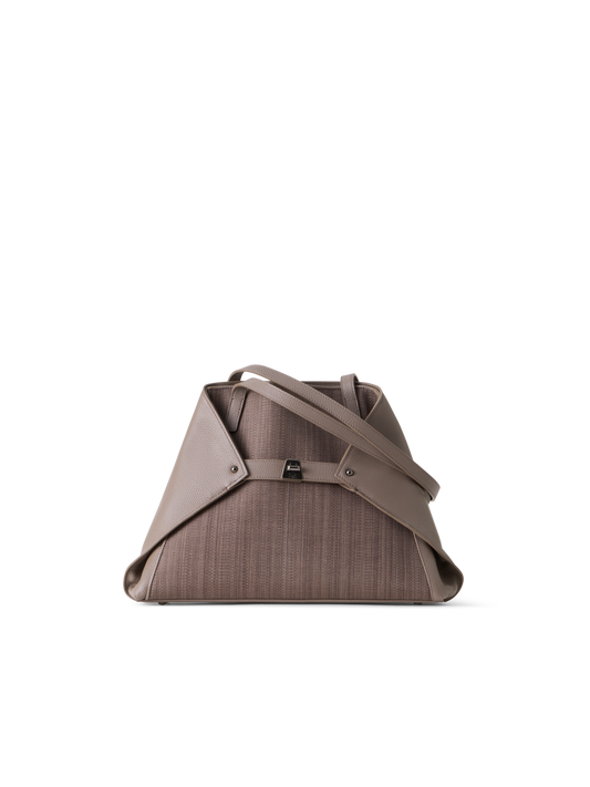 Designer Ai Small Shoulder Tote Bag - Braun