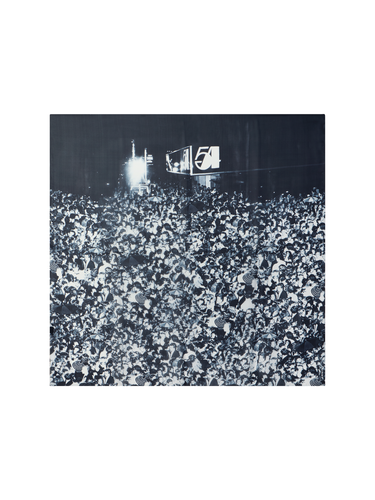 Designer Schal mit Studio 54 Druck - Schwarz - Grau - Bunt