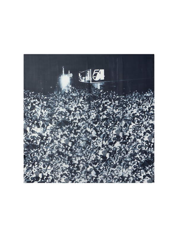 Designer Schal mit Studio 54 Druck - Schwarz - Grau - Bunt