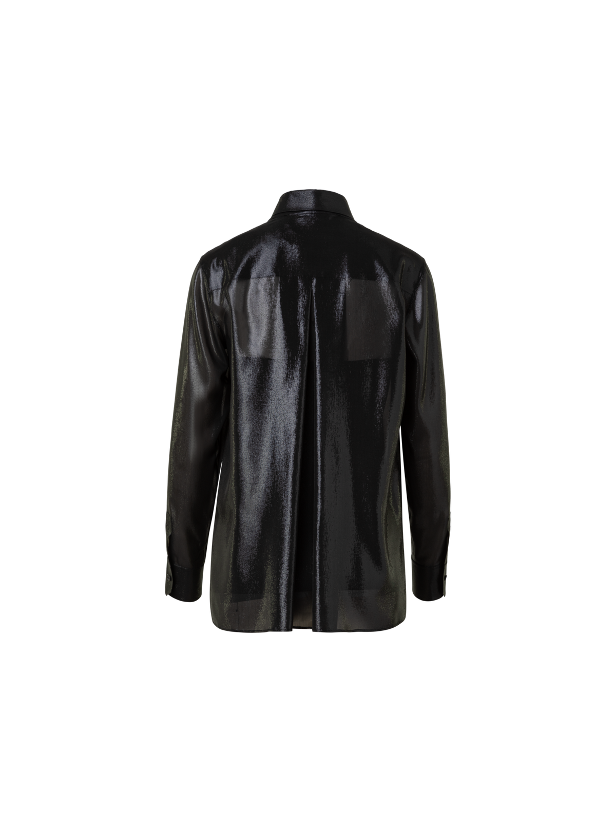 Designer Tunika-Bluse aus Seiden-Lurex-Mischung - Schwarz