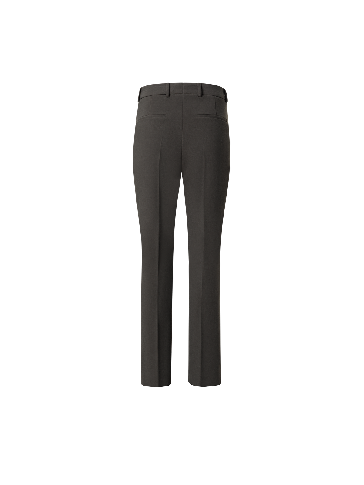 Designer Cropped Gerade Hose aus Lyocell-Woll-Stretch - Grün