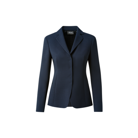 Wool Double-Face Blazer with Leather Collar