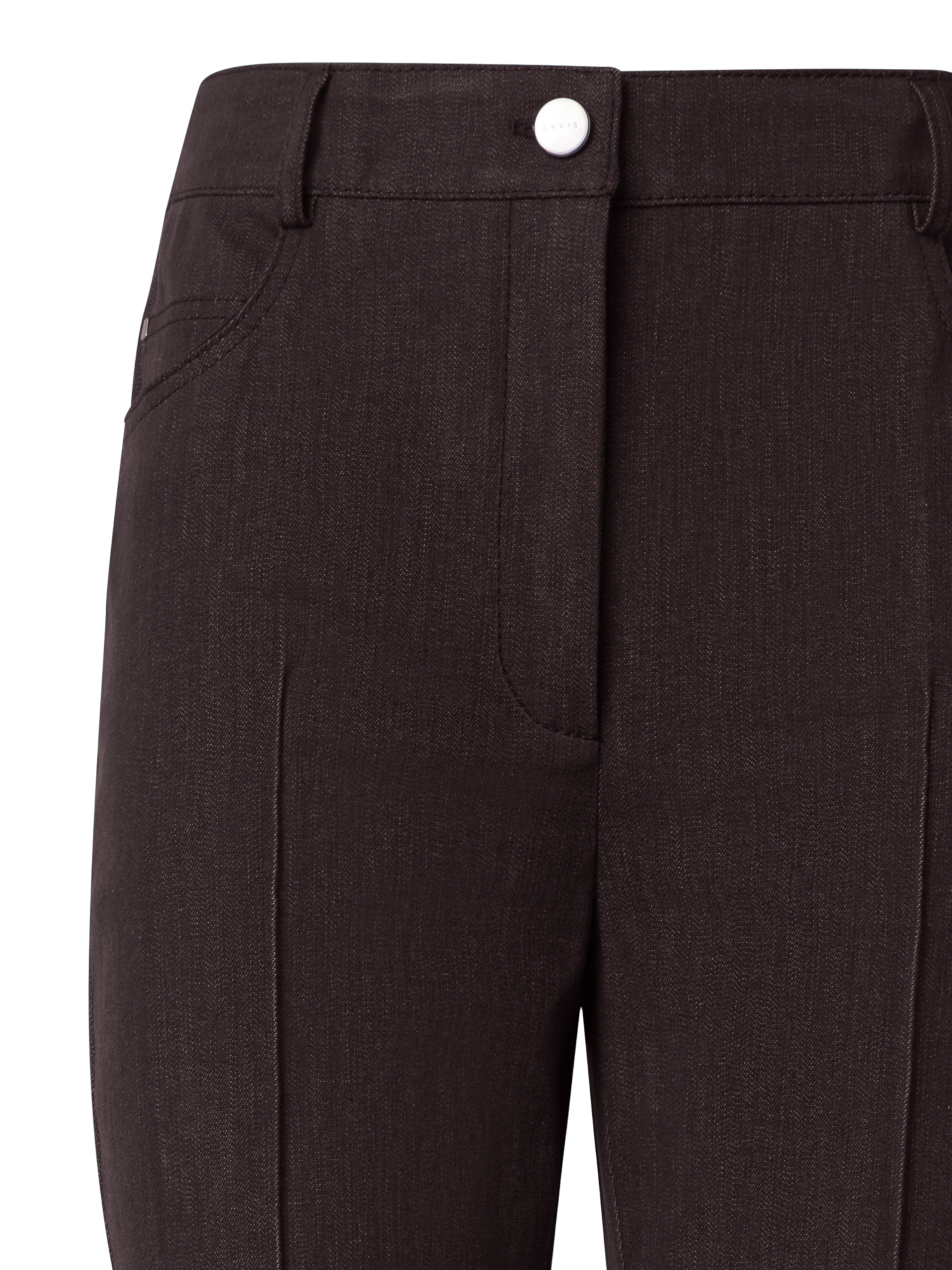 Designer Bootcut Hose aus Stretch-Denim - Braun