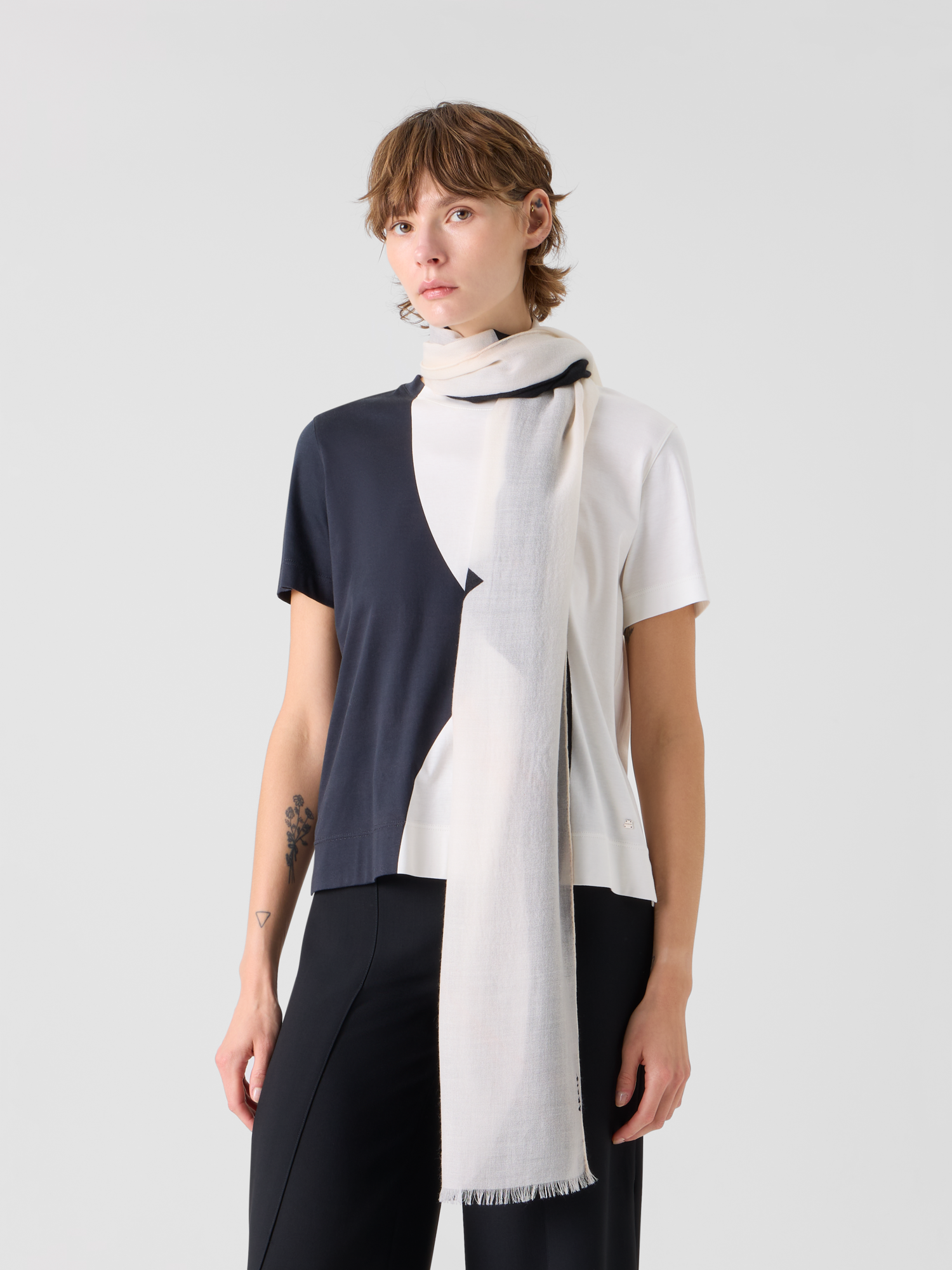 Designer Kaschmirschal mit Cloud-Druck - Bunt