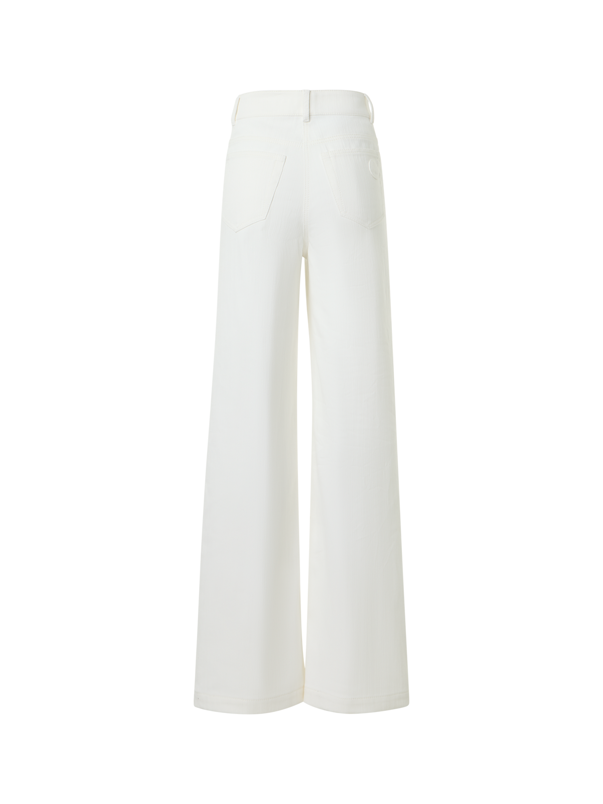 Designer Cooper Wide Leg Hose aus Stretch-Baumwolldenim - Weiss