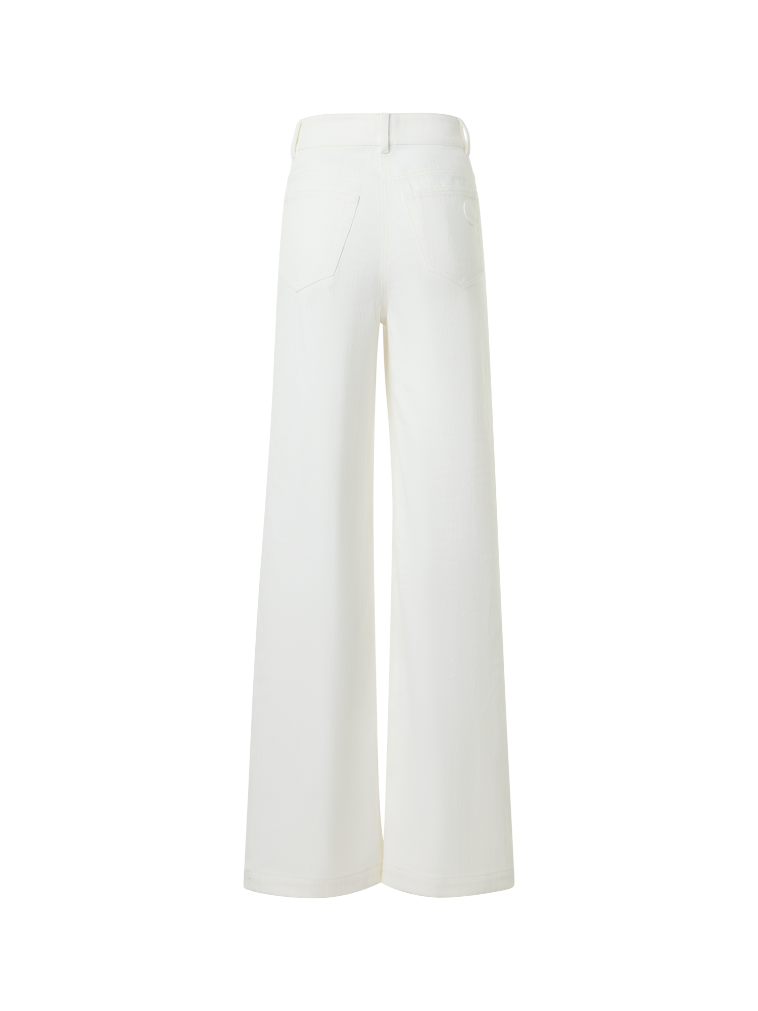 Designer Cooper Wide Leg Hose aus Stretch-Baumwolldenim - Weiss
