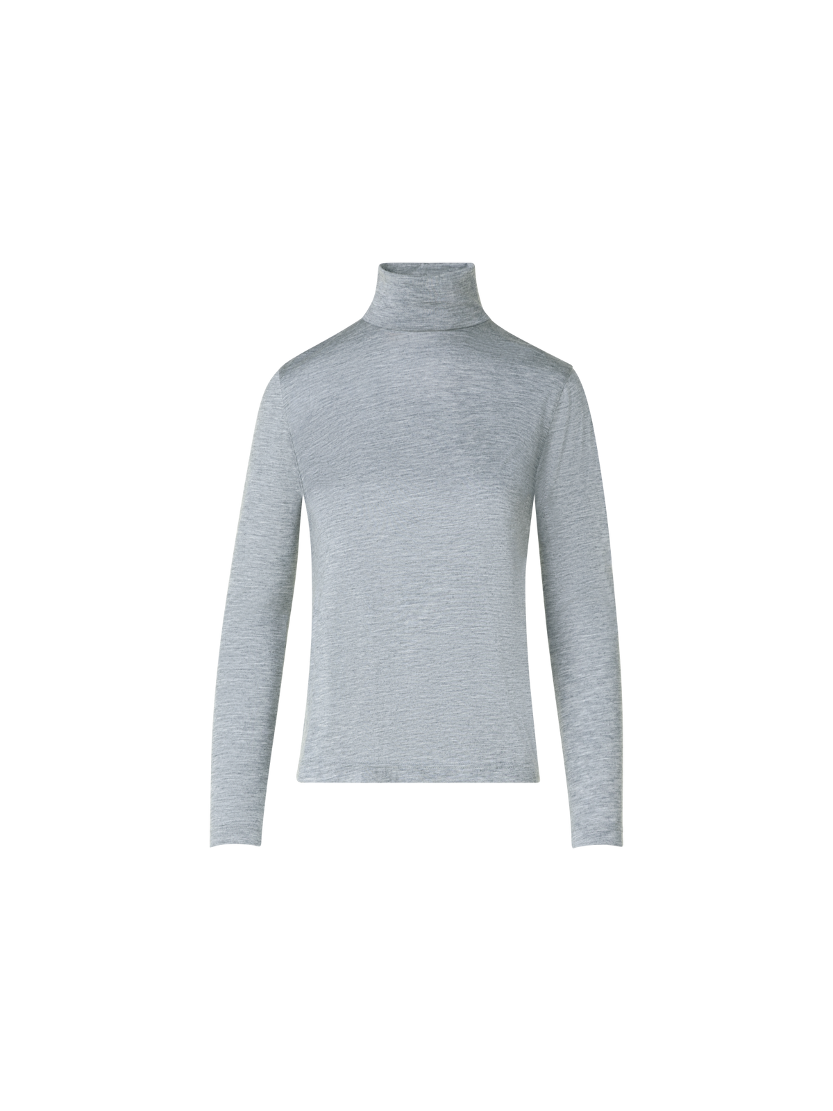 Designer Rollkragenpullover aus Kaschmir-Seiden-Jersey - Grau
