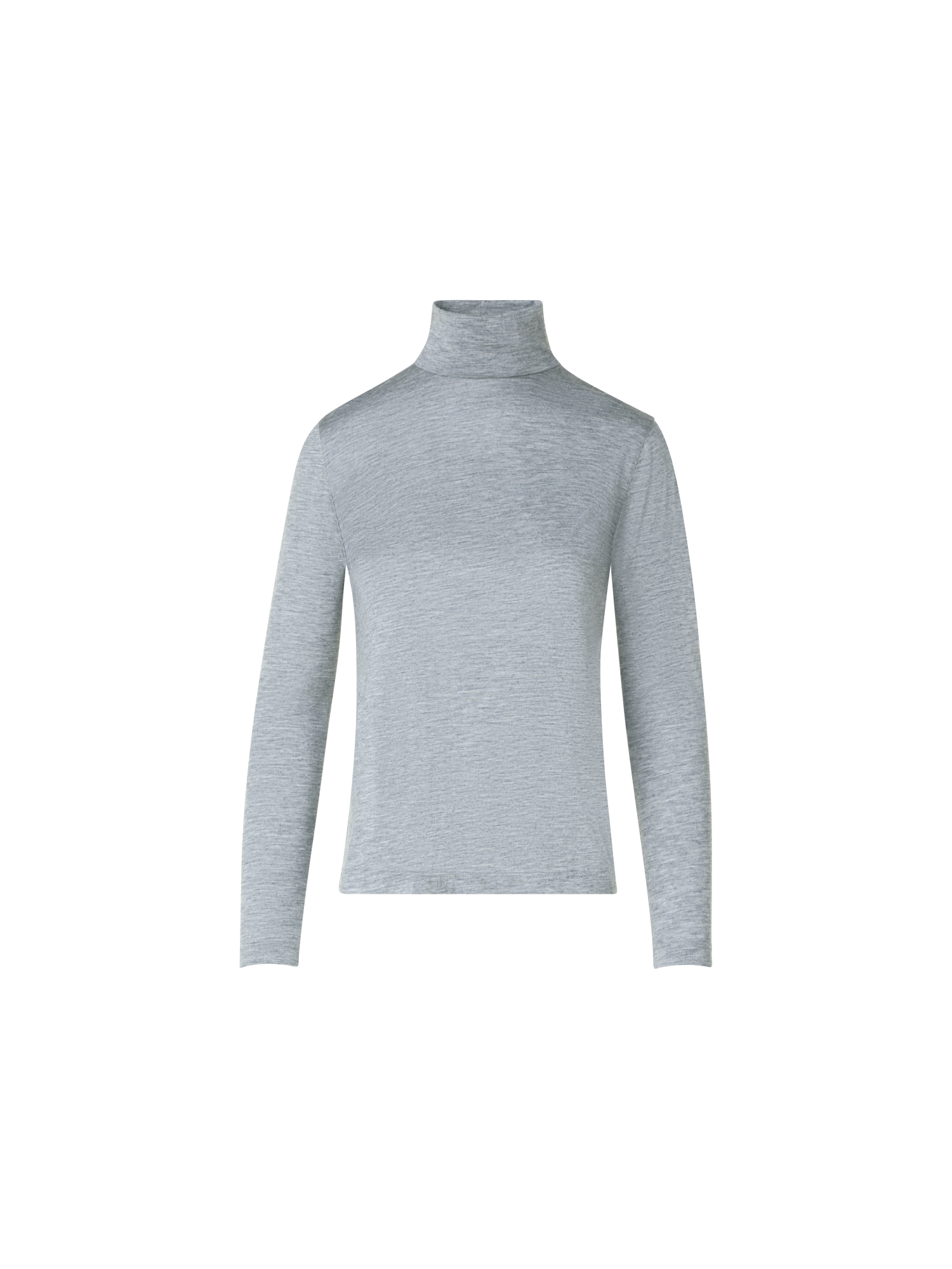 Designer Rollkragenpullover aus Kaschmir-Seiden-Jersey - Grau