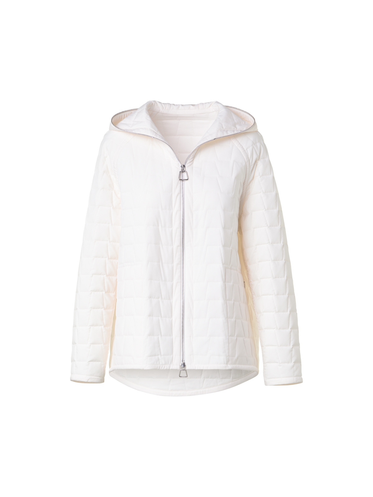Designer Wendbarer Blouson mit gesteppten Trapezen - Ecru - Weiss