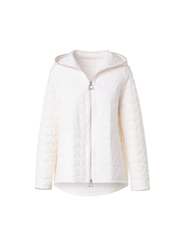 Designer Wendbarer Blouson mit gesteppten Trapezen - Ecru - Weiss