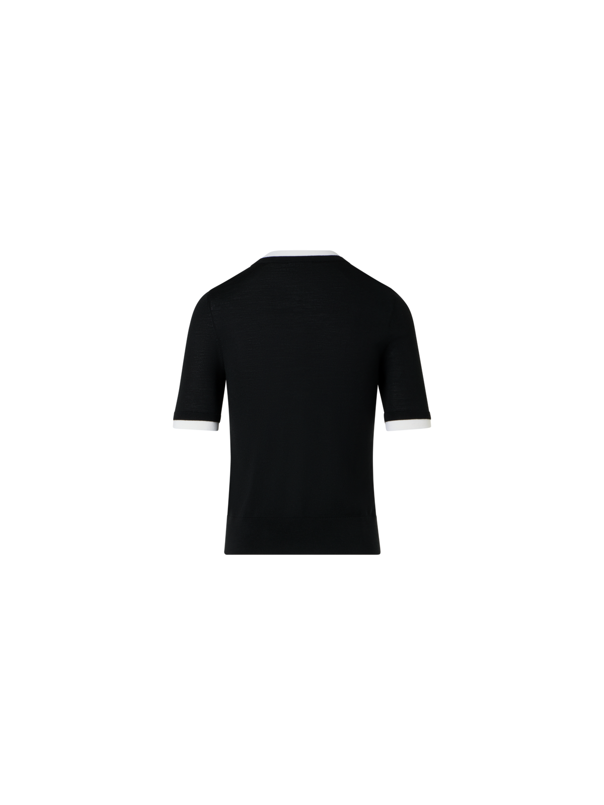 Designer Mehrlagiger Trompe-l’œil-Wollpullover - Schwarz - Ecru