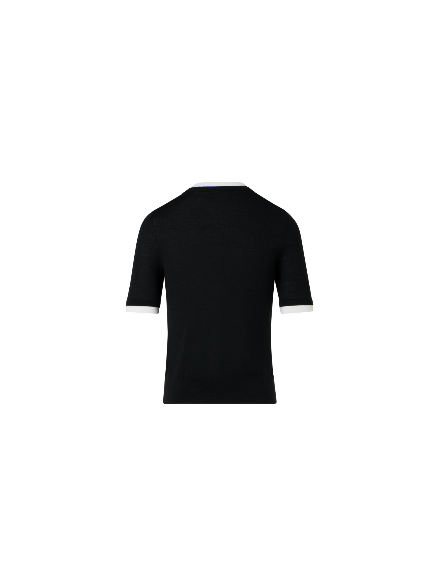 Designer Mehrlagiger Trompe-l’œil-Wollpullover - Schwarz - Ecru