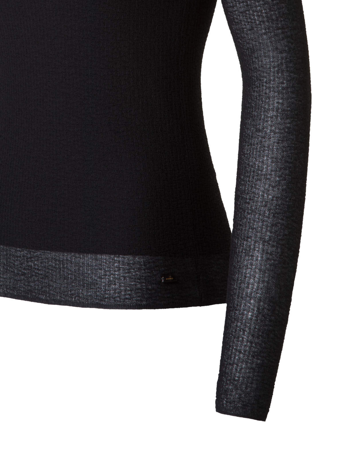 Designer Pullover aus halbtransparenter Baumwolle - Schwarz