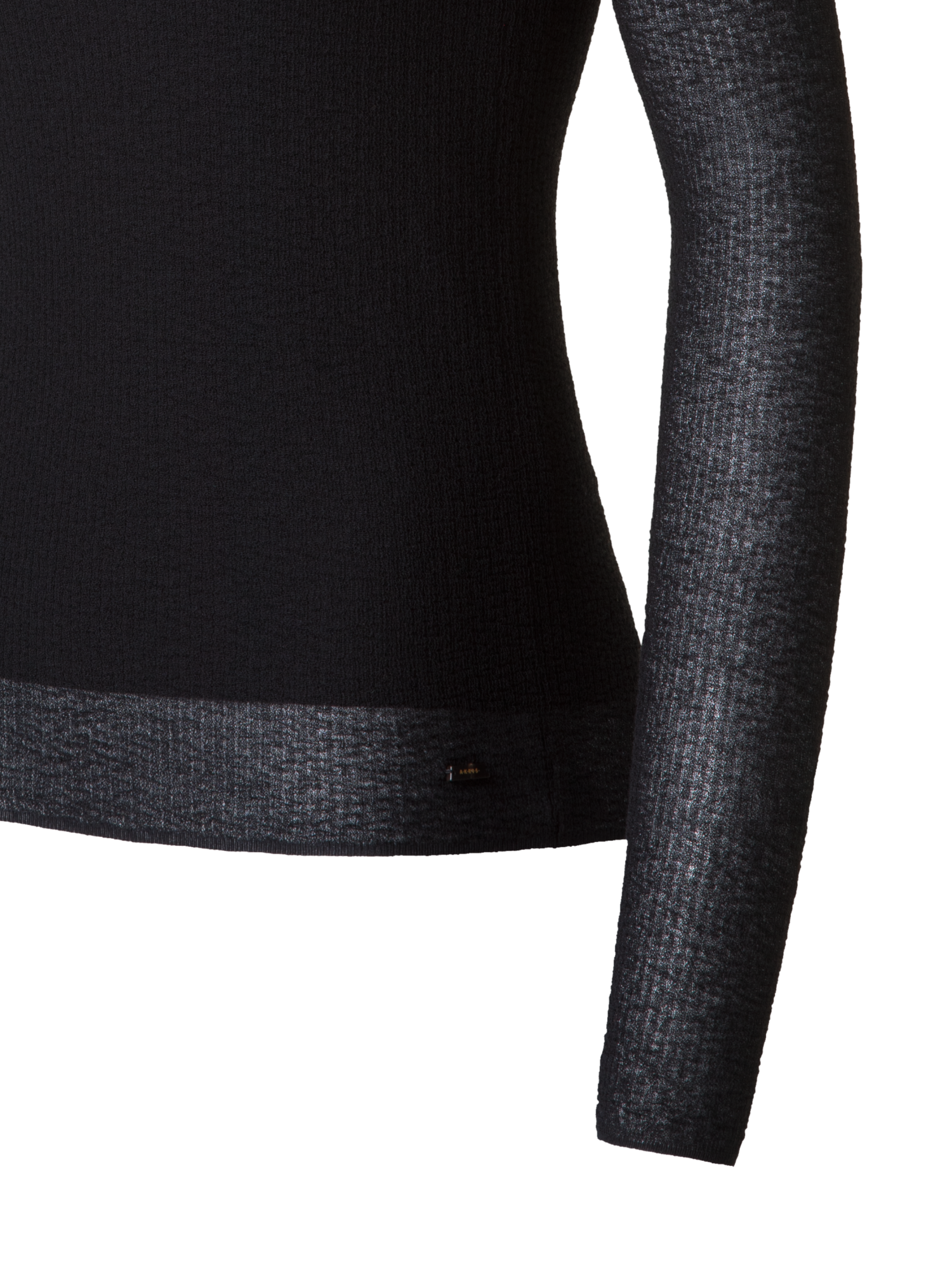 Designer Pullover aus halbtransparenter Baumwolle - Schwarz