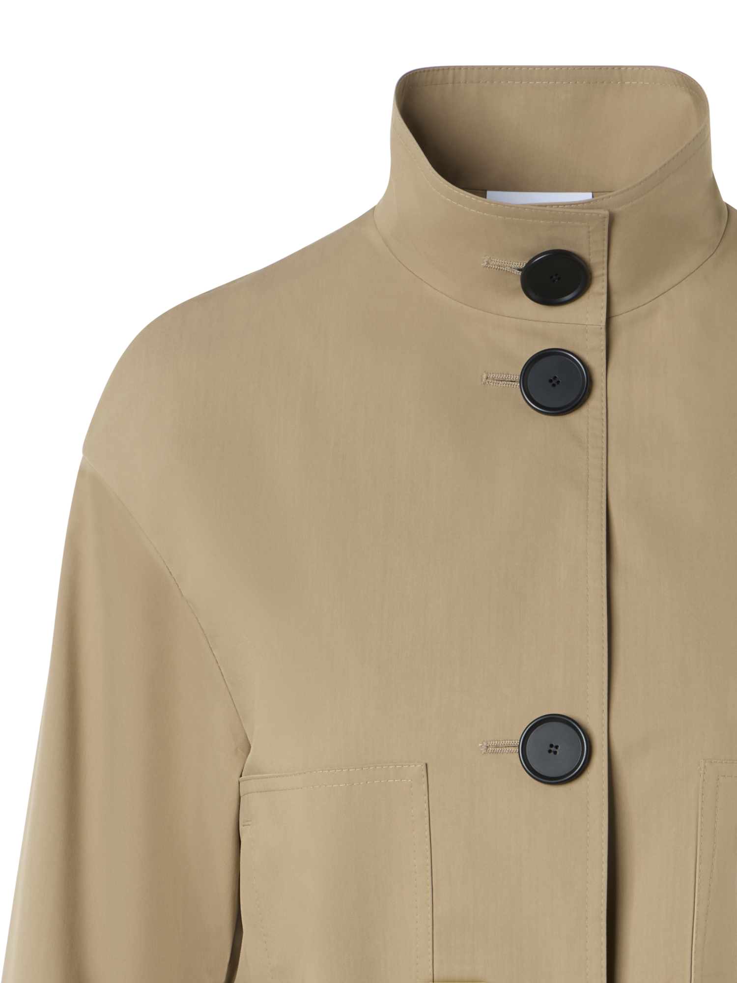 Designer Kurze Baumwoll-Parkajacke mit elastischem Bund