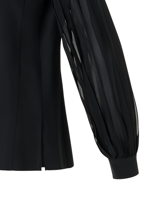 Seidenbluse mit Schleifenärmeln