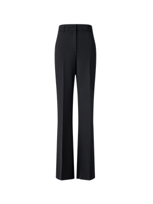 Designer Weite Gerade Hose aus Woll-Stretch-Doubleface - Schwarz