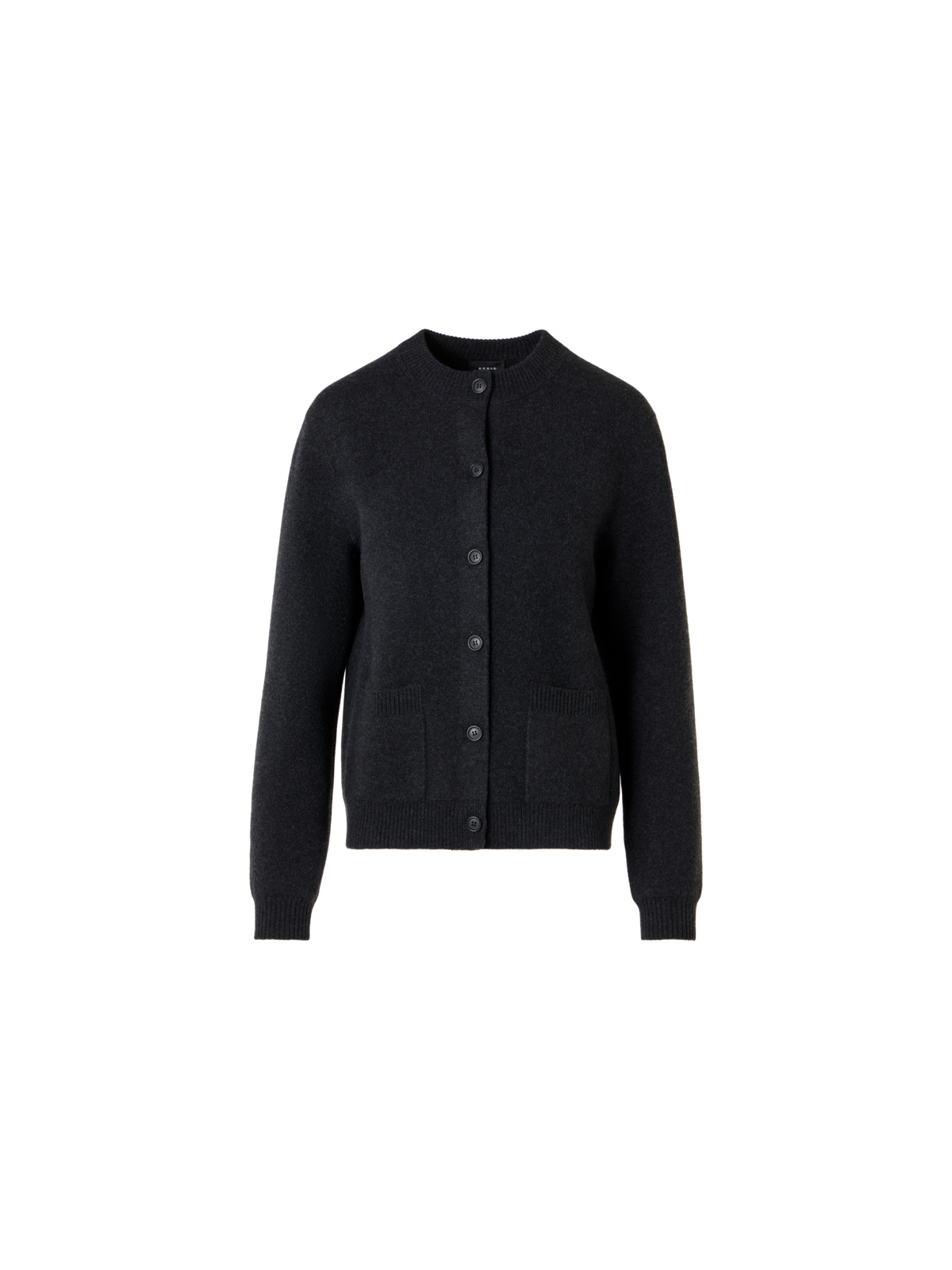 Designer Kastiger Cardigan aus Kaschmir-Piqué - Grau