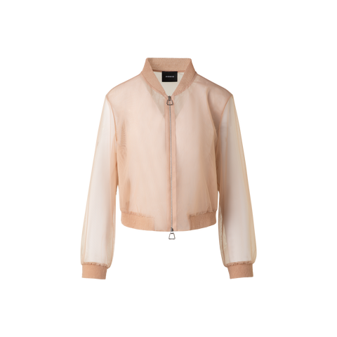 Sheer Tulle Bomber Jacket