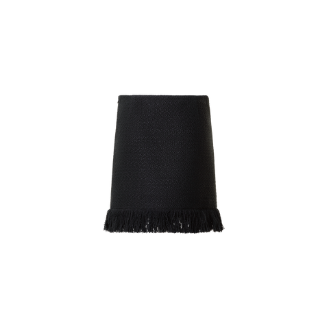 Tweed Bouclé Fransen Saum Minirock