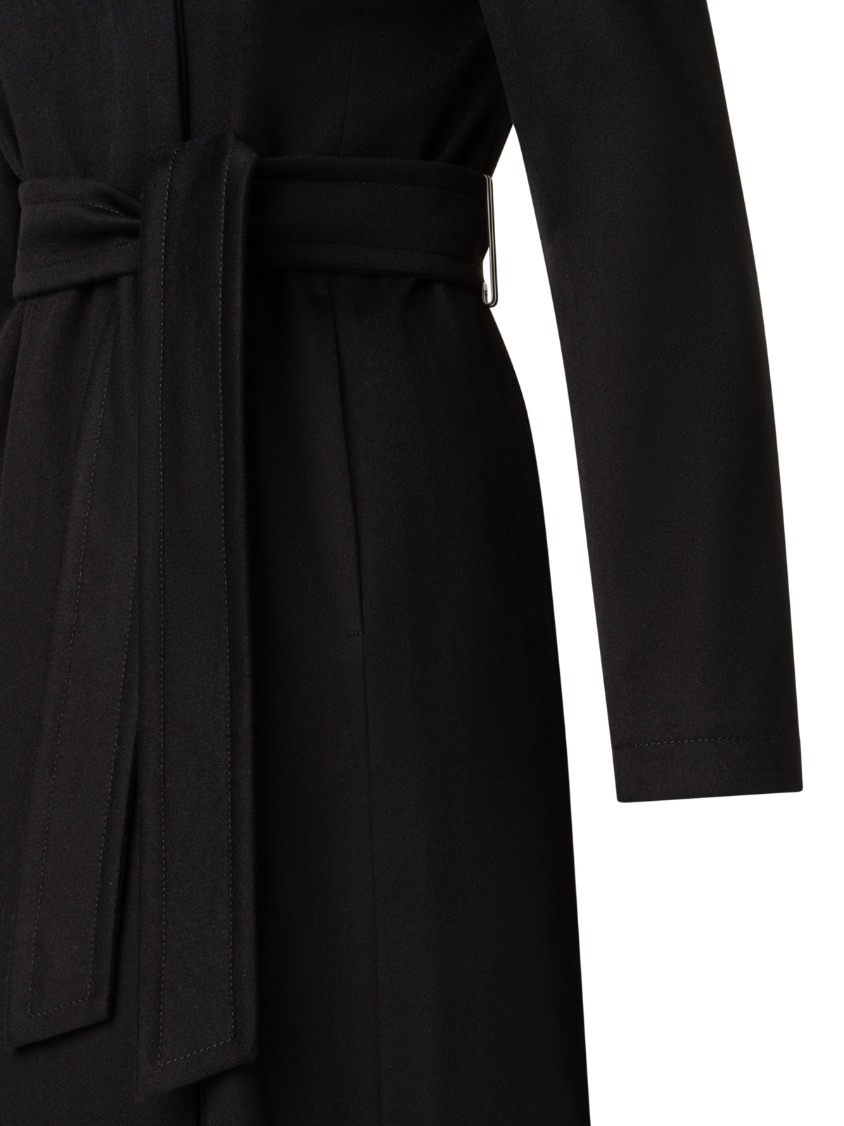 Designer Kaschmirmantel mit Storm-System® Finish - Schwarz