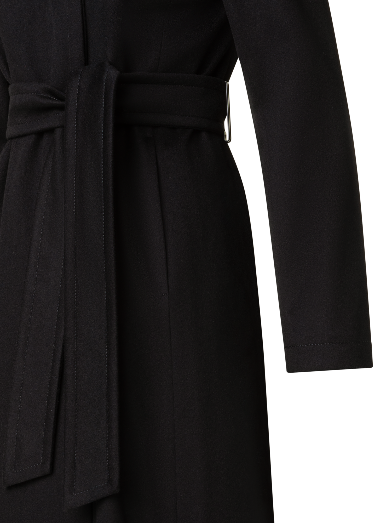 Designer Kaschmirmantel mit Storm-System® Finish - Schwarz