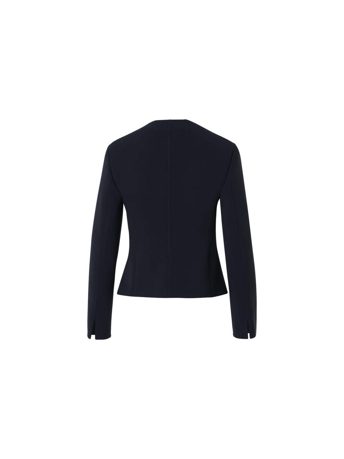 Designer Taillierte Bi-Stretch-Doubleface-Jacke aus Wolle - Dunkelblau