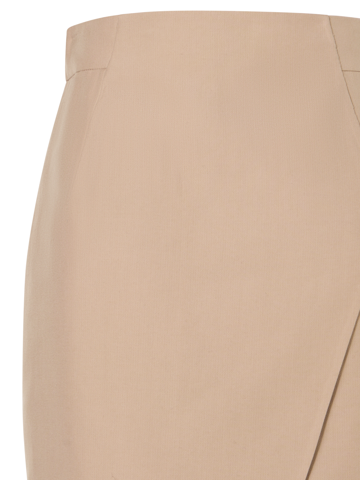 Designer Bleistiftrock aus Baumwoll-Seide-Doubleface - Beige