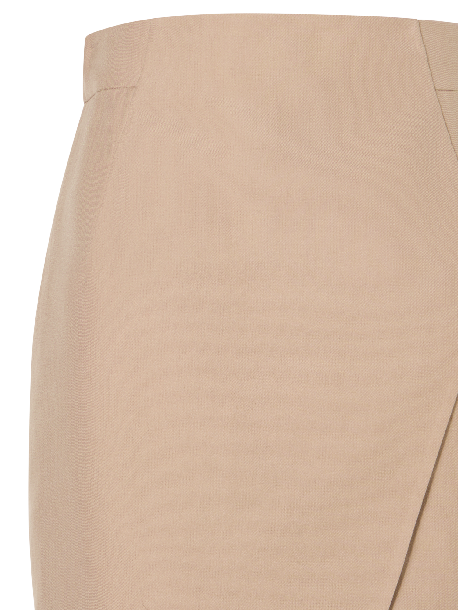 Designer Bleistiftrock aus Baumwoll-Seide-Doubleface - Beige