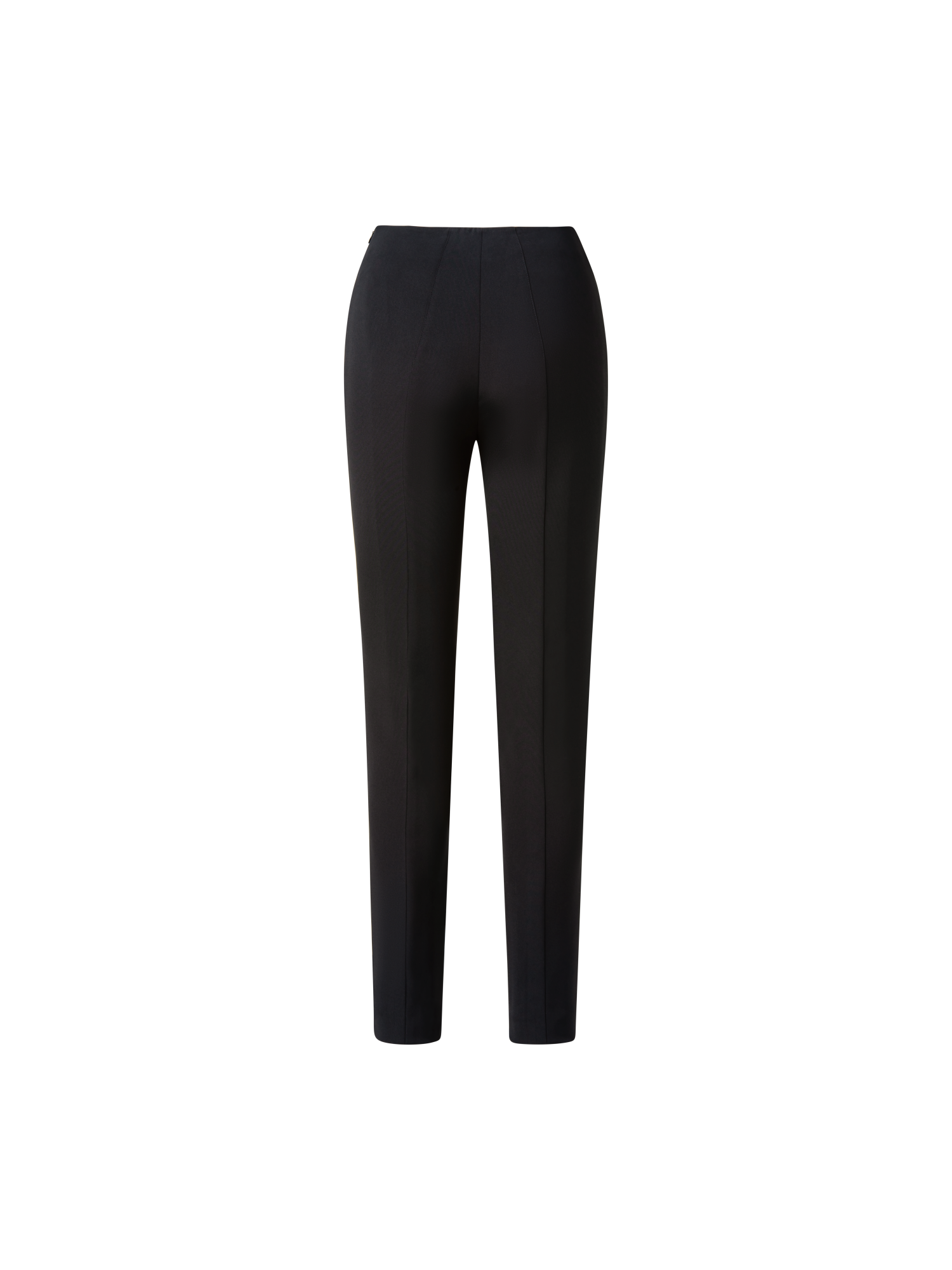 Designer Slim Hose aus Seiden-Stretch-Crêpe - Schwarz