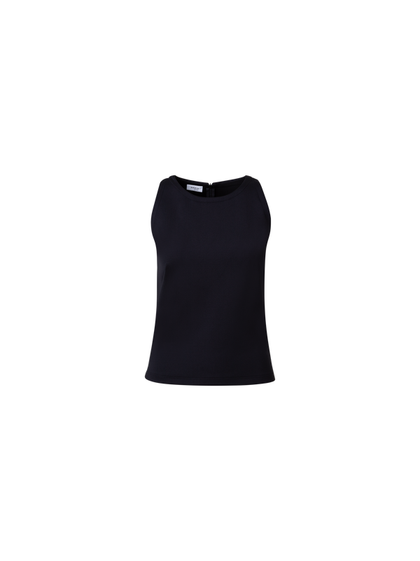Designer Ärmelloses Neopren-Top - Schwarz