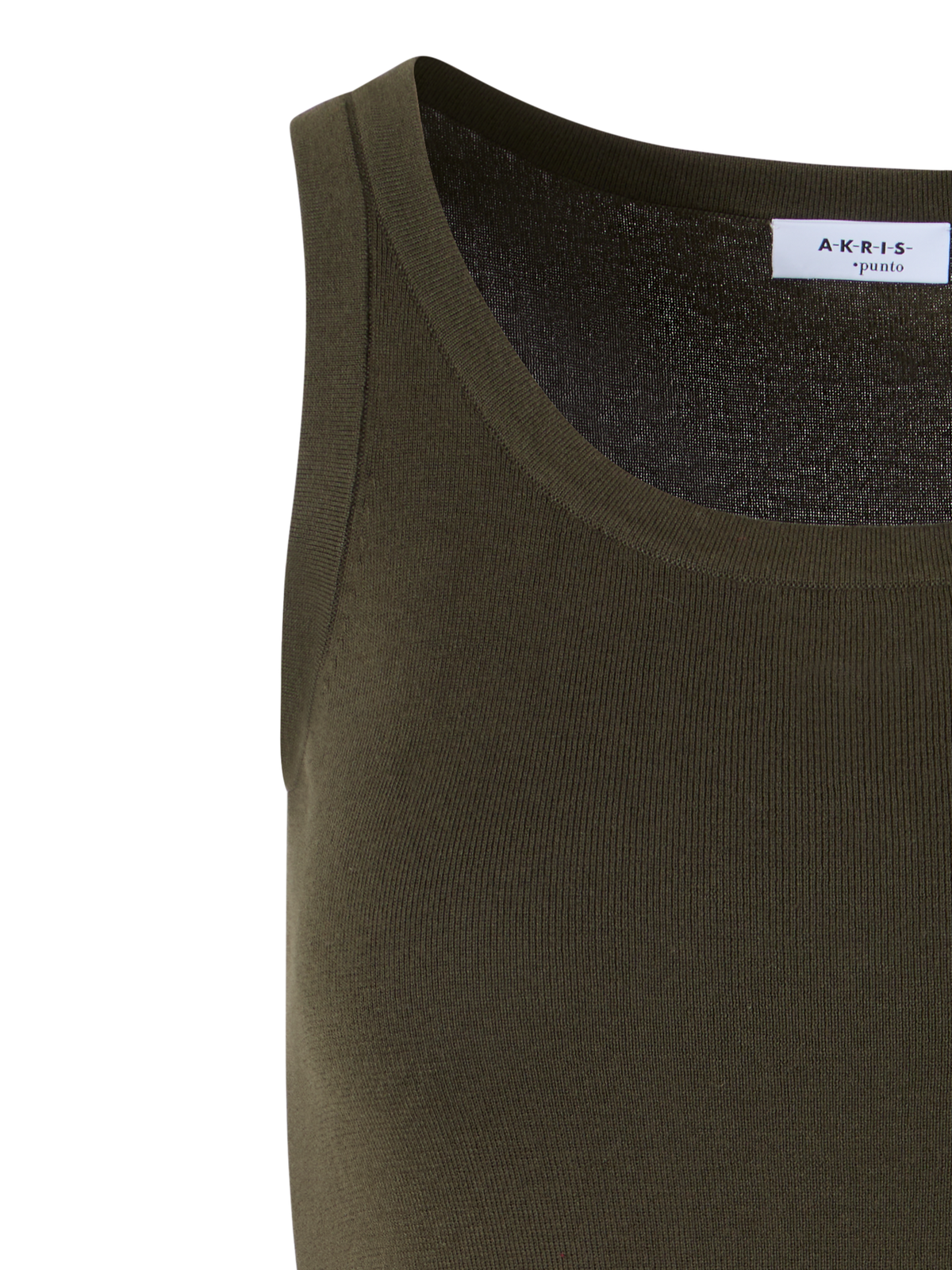 Designer Ärmelloses Stricktop aus Baumwolle - Grün