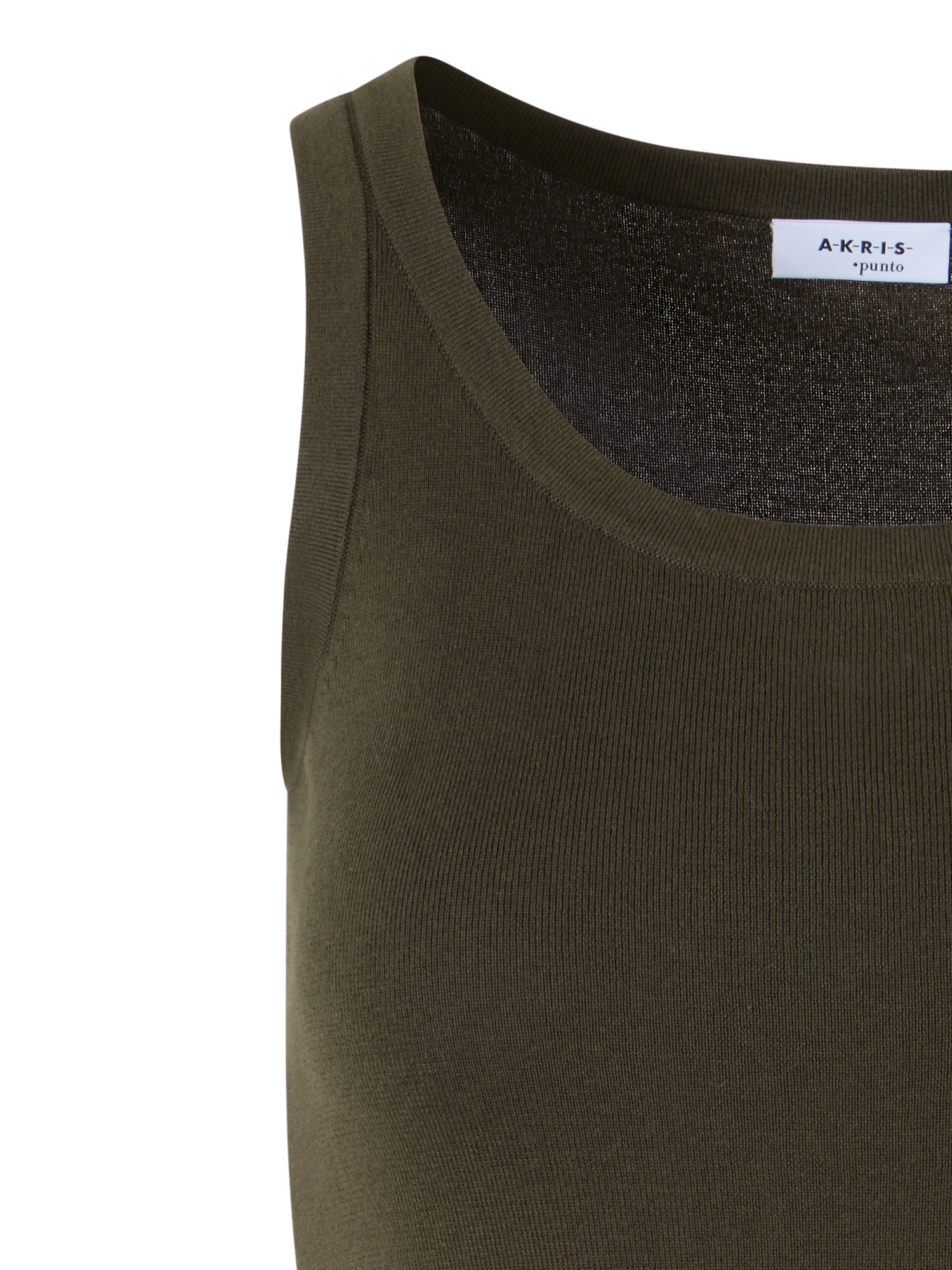 Designer Ärmelloses Stricktop aus Baumwolle - Grün