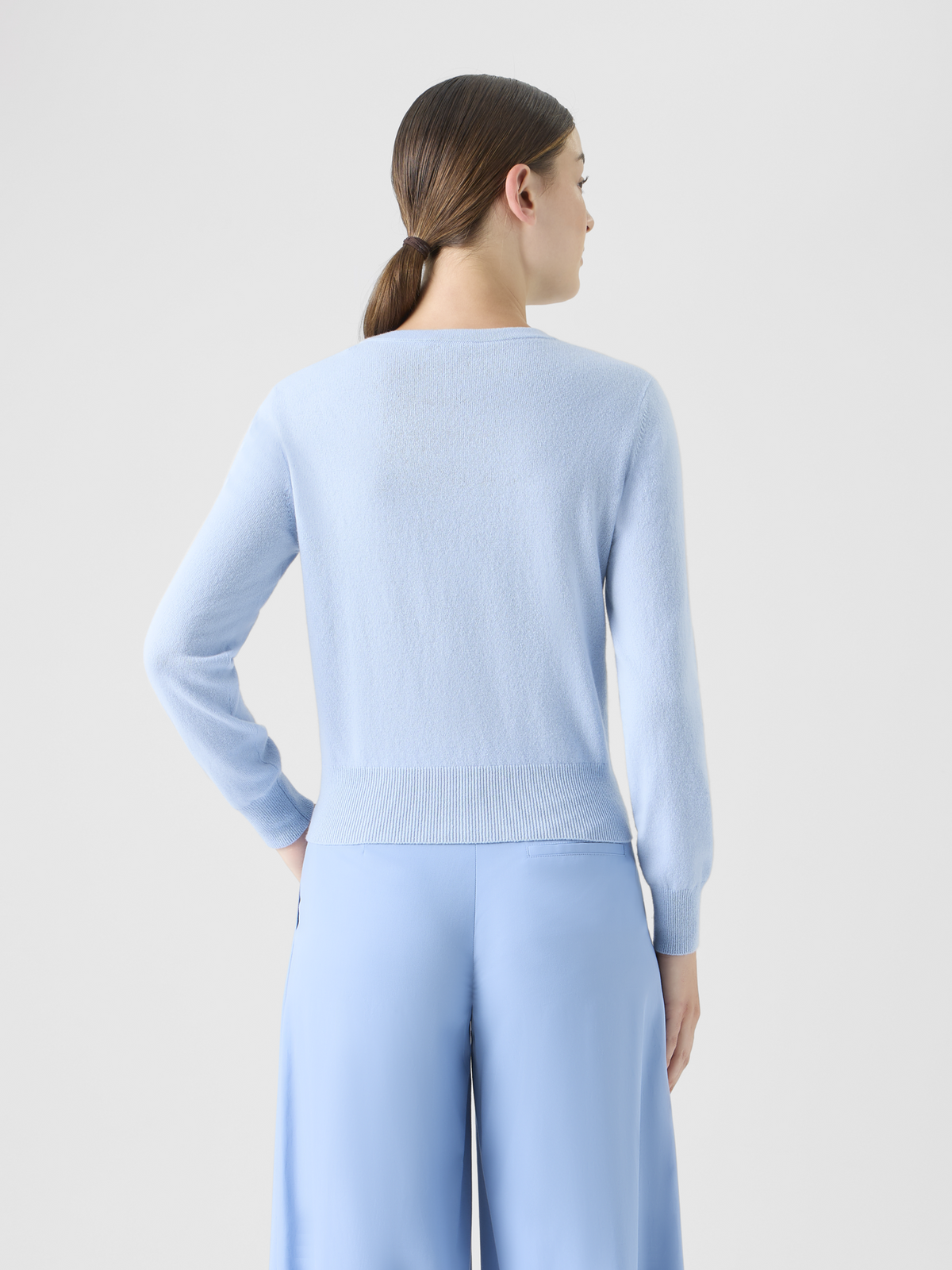 Designer Pullover aus Kaschmir mit Rundhalsausschnitt - Blau #editorial