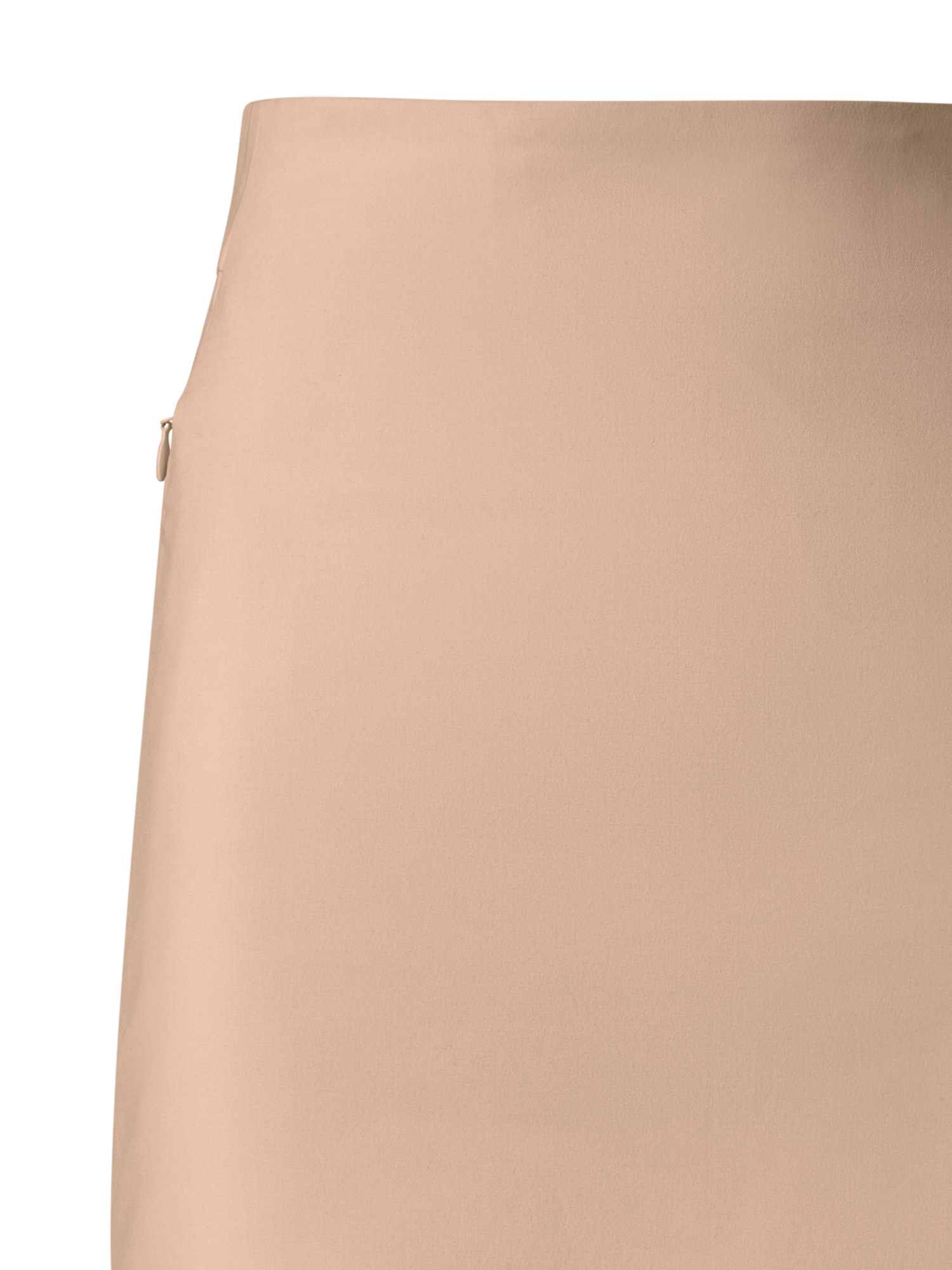 Designer Langer Bleistiftrock aus Baumwoll-Doubleface - Beige