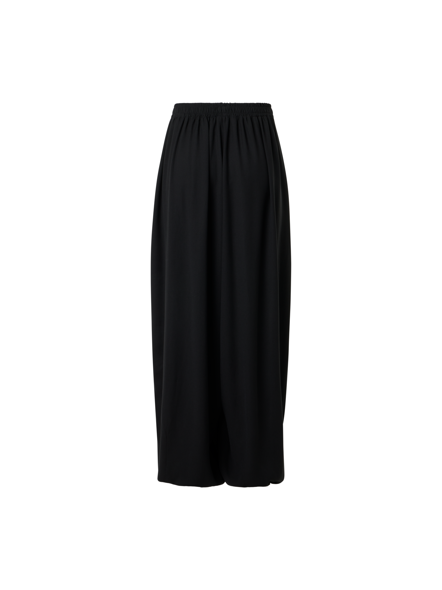 Designer Fresia Wide Leg Hose aus Viskose mit elastischen Bündchen - Beige