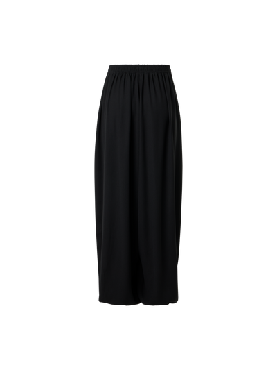 Designer Fresia Wide Leg Hose aus Viskose mit elastischen Bündchen - Beige