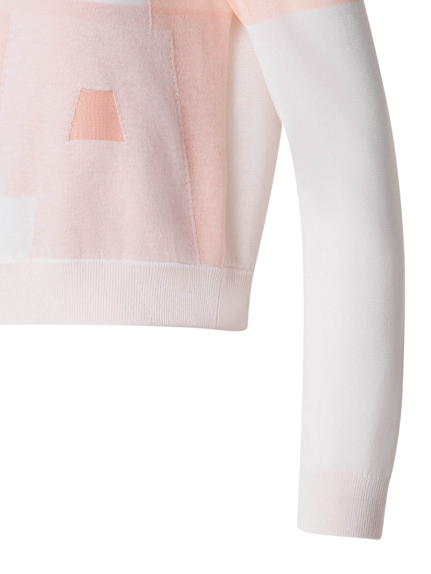 Designer Intarsien-Cardigan aus Leinenmischung - Bunt - Rosa