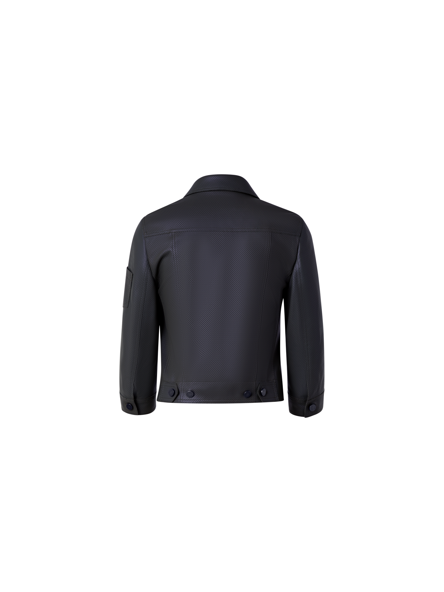 Designer Kurze Lederjacke aus Nappaleder - Schwarz