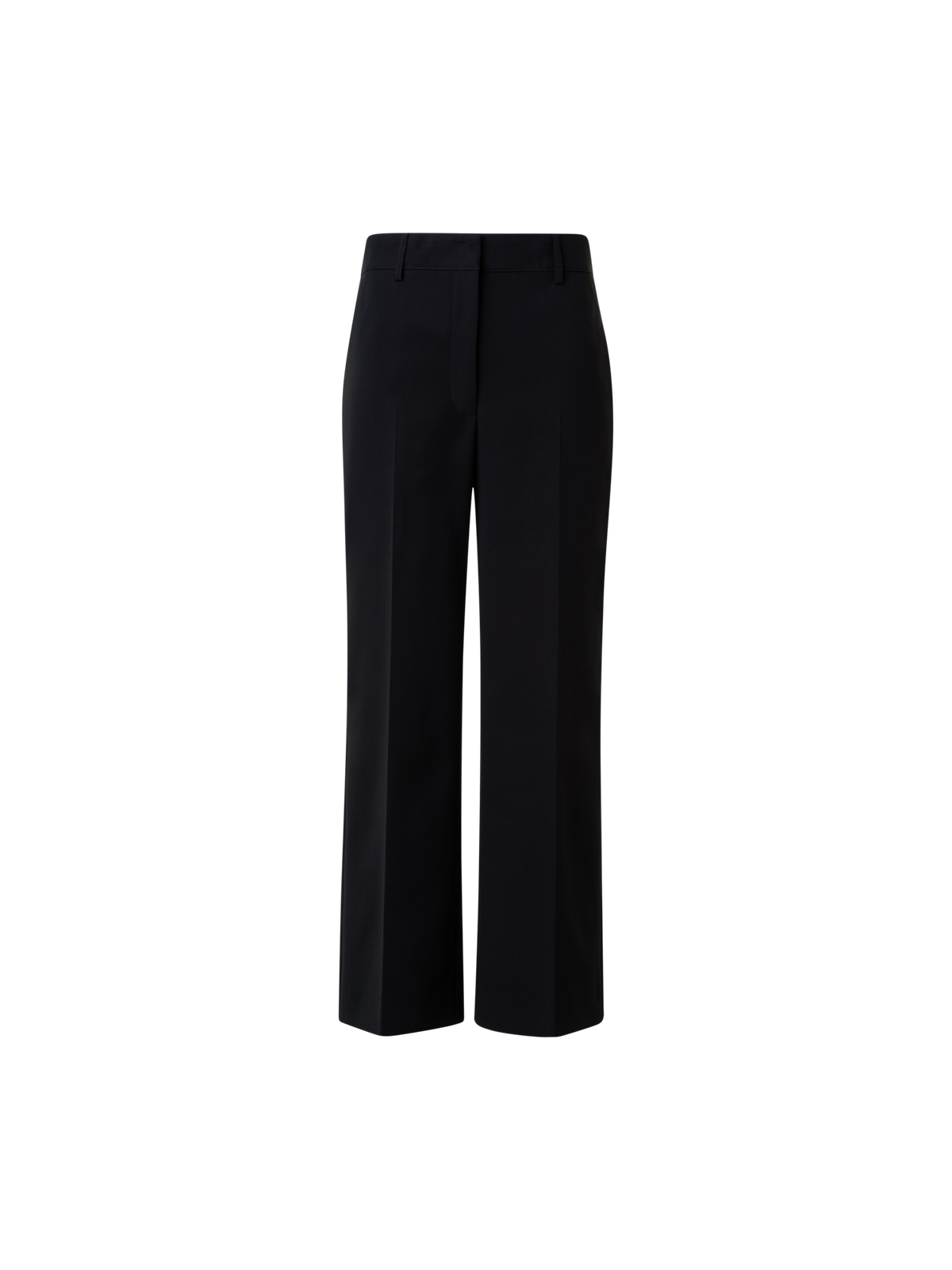 Designer Cropped Weite Hose aus Baumwolle - Schwarz