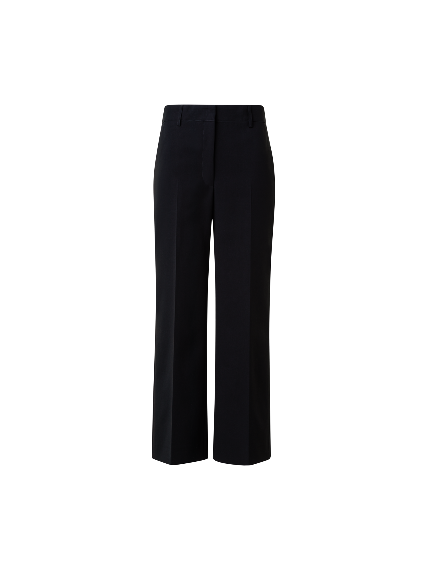Designer Cropped Weite Hose aus Baumwolle - Schwarz