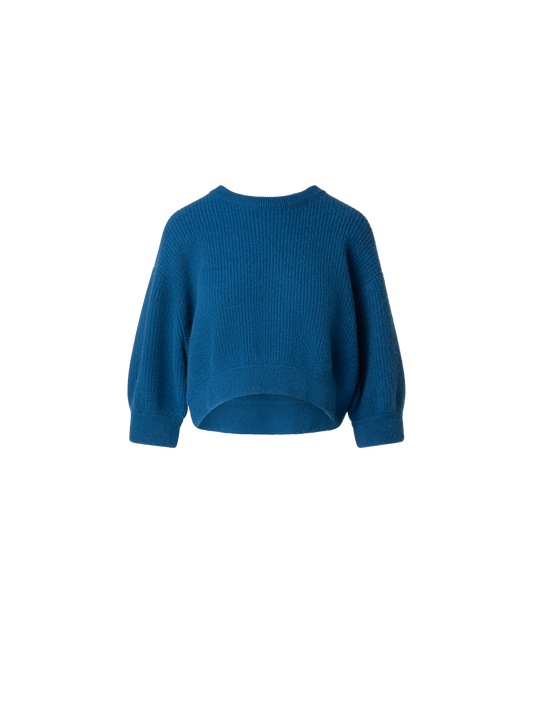 Designer Boxy Kaschmir-Strickpullover - Blau