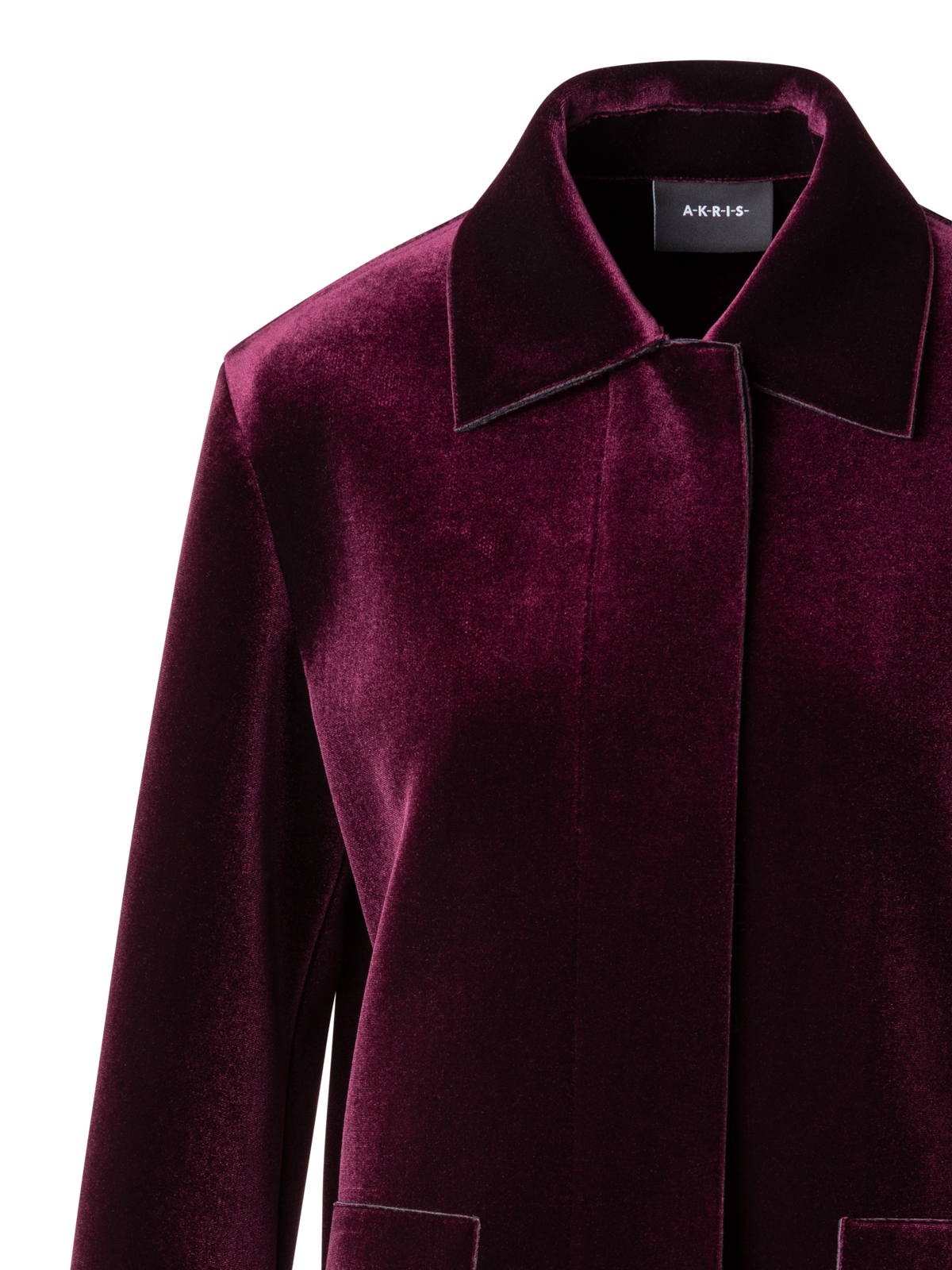 Designer Oversize Neopren-Samt-Jacke - Rosa