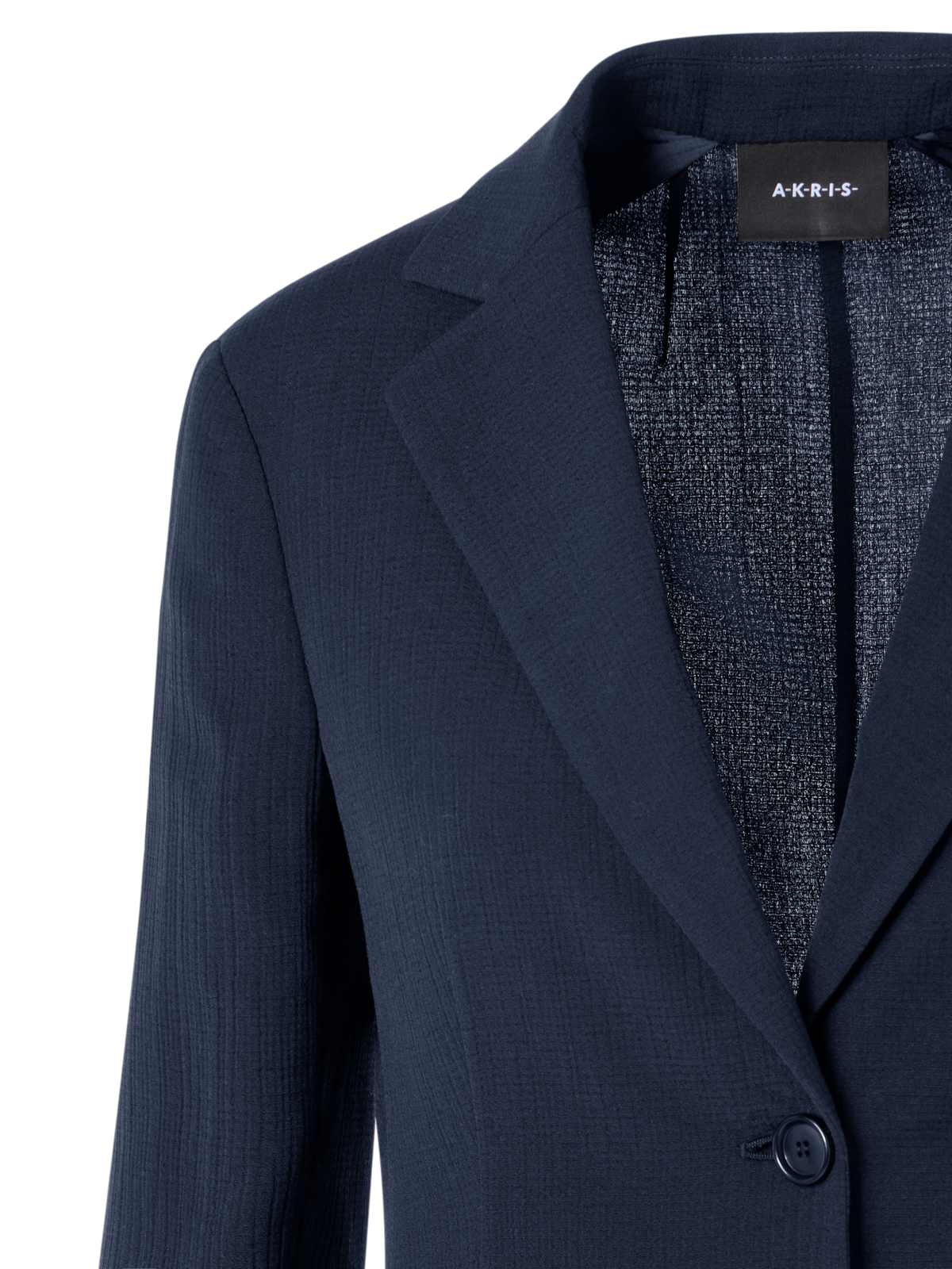 Designer Lavino Jacke aus strukturiertem Baumwoll-Seide-Doubleface - Blau