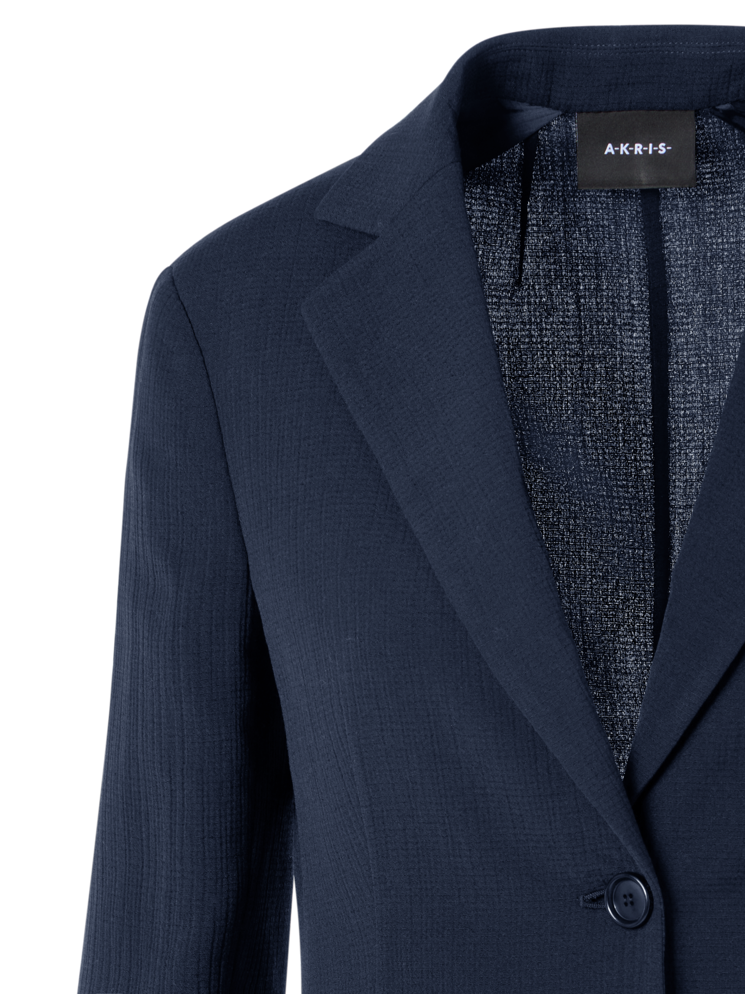 Designer Lavino Jacke aus strukturiertem Baumwoll-Seide-Doubleface - Blau