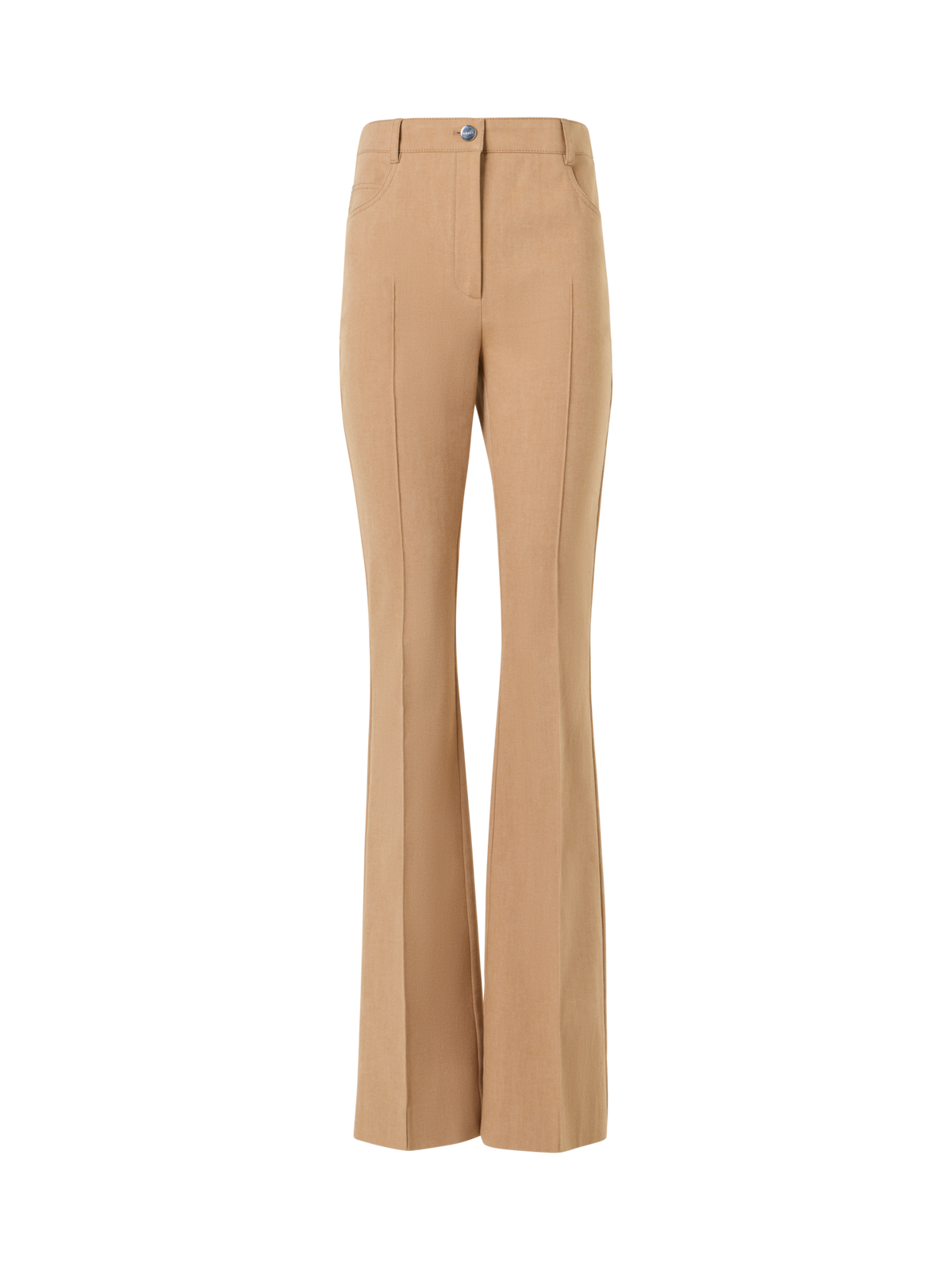 Designer Farid Bootcut Hose aus Stretch-Baumwoll-Denim - Beige