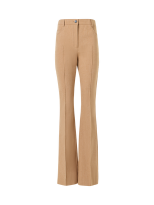 Designer Farid Bootcut Hose aus Stretch-Baumwoll-Denim - Beige