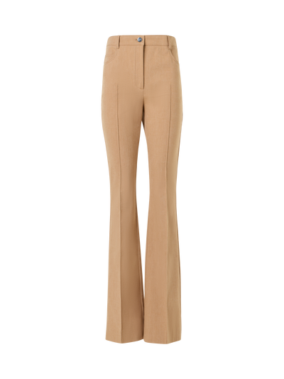 Designer Farid Bootcut Hose aus Stretch-Baumwoll-Denim - Beige