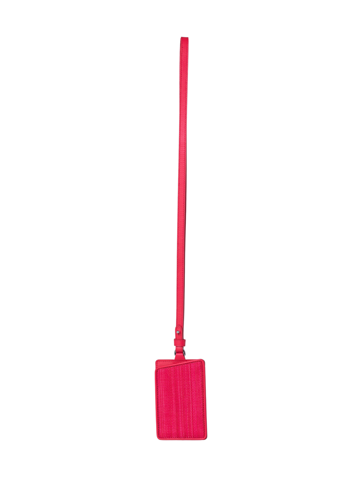 Designer Gepäck-Tag aus Rosshaar und Leder - Rot