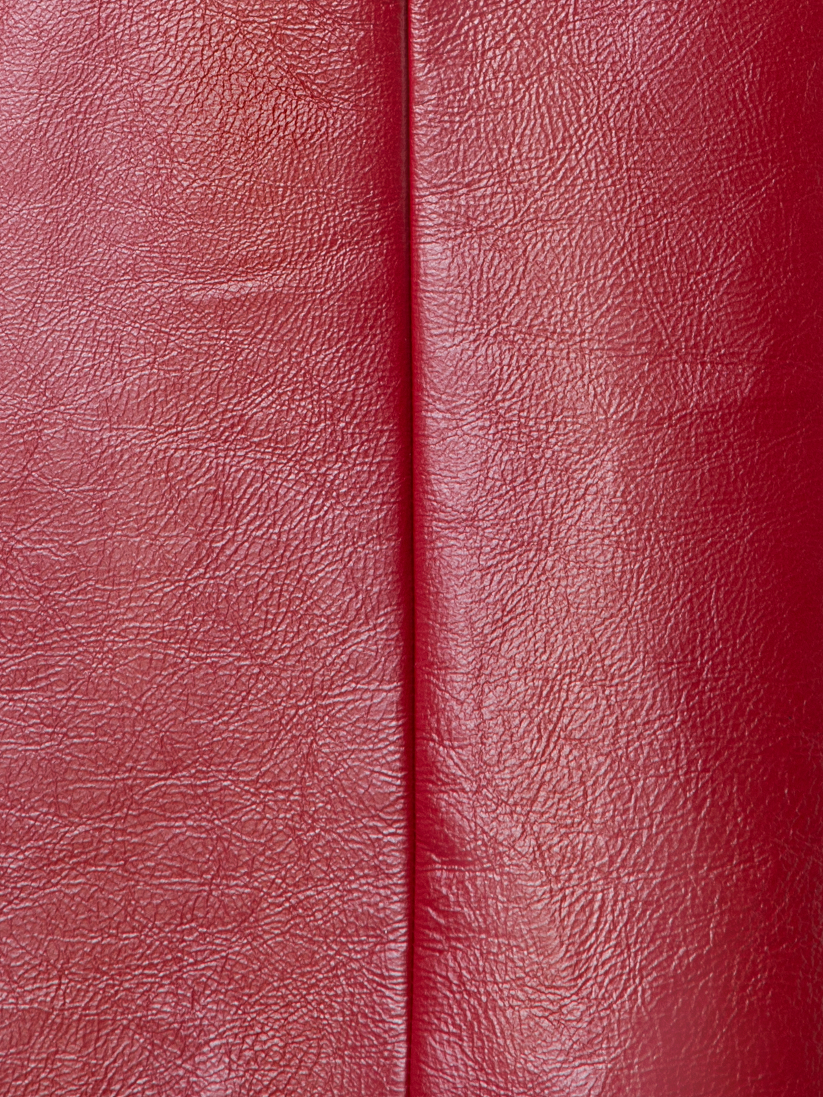 Designer Kurzer Rock aus lackiertem Leder - Rot